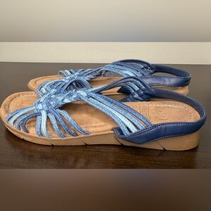 Impo Navy and Tan Strappy Sandals Size 7